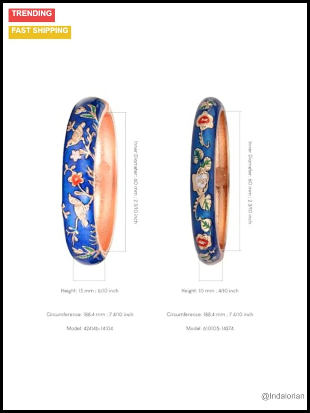 Cloisonne Enamel Bangle Bracelet Alloy Spring Hinged Bird Floral Jewelry Gift